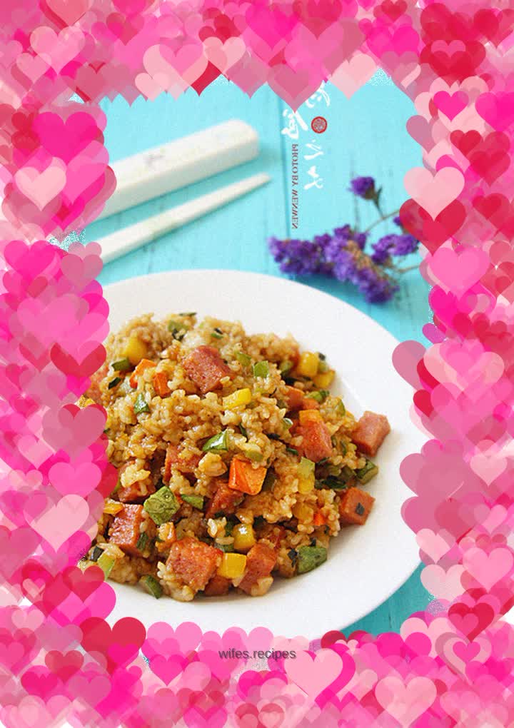 Soy Sauce Curry Ham Fried Rice
