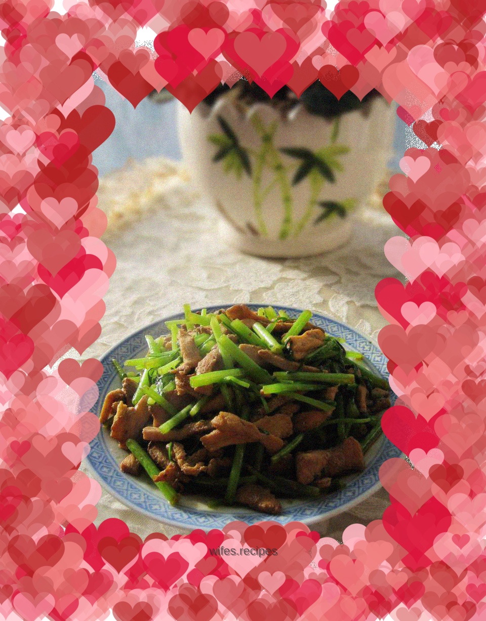 Stir-fried shredded chicken with chrysanthemum
