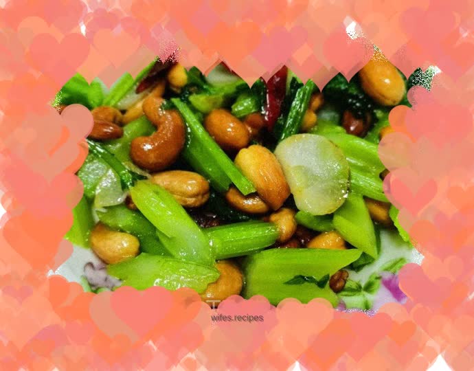 Fried Cashew Nuts with Celery