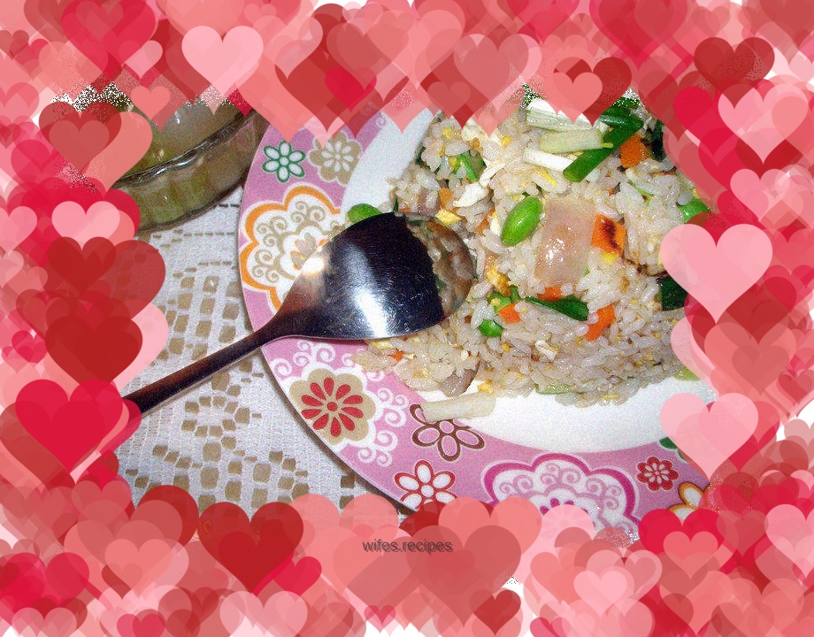 Fried rice with five vegetables and eggs