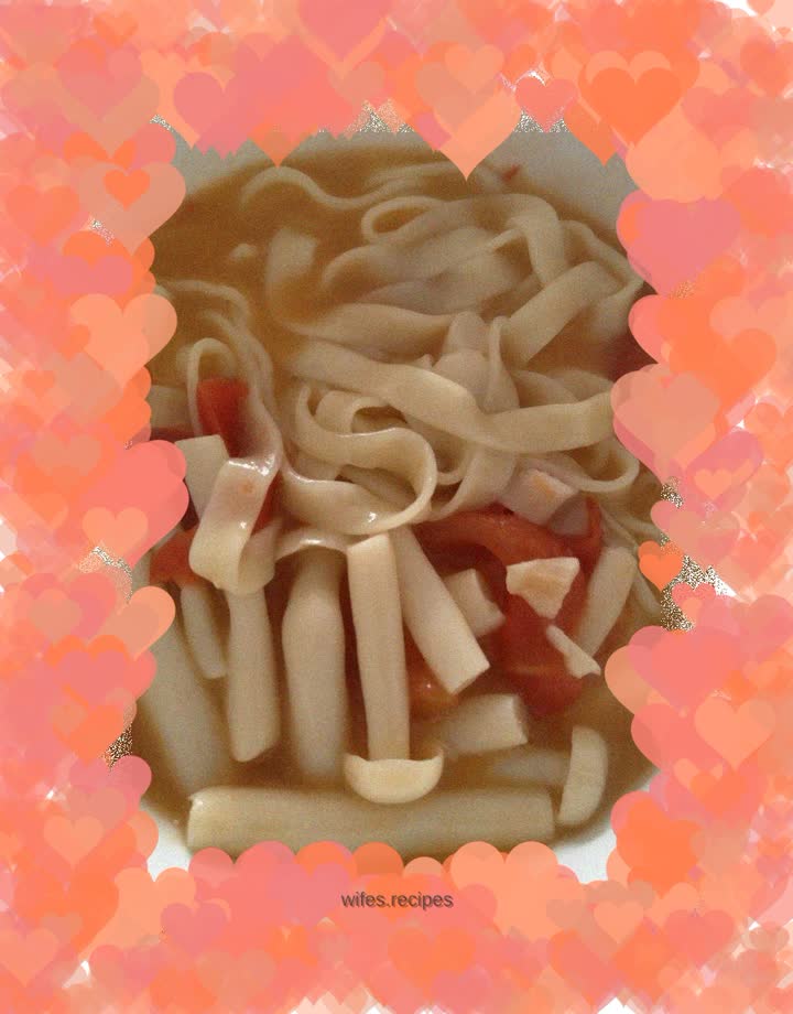 Tomato and mushroom noodles