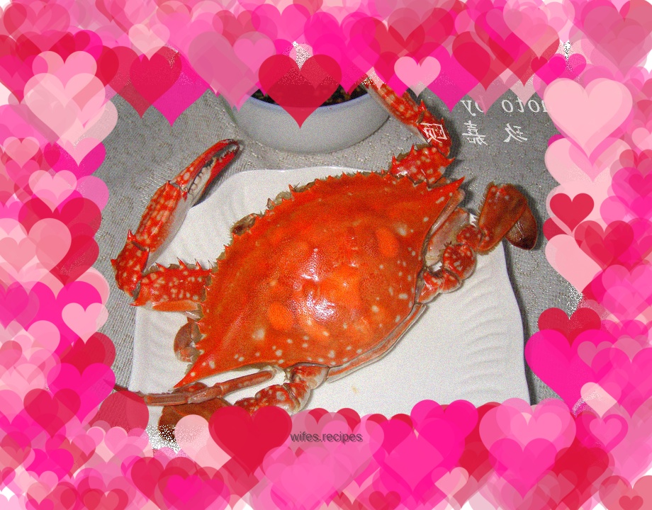 Steamed swimming crab