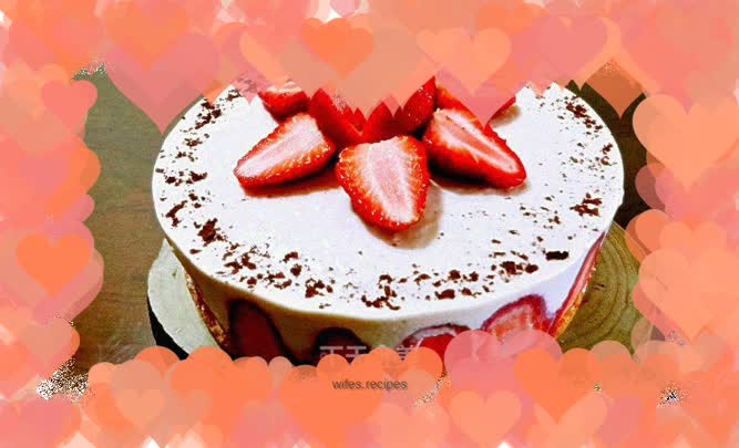 Strawberry cheese mousse