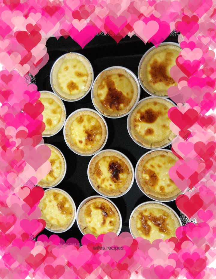 Portuguese egg tarts with homemade tart crust