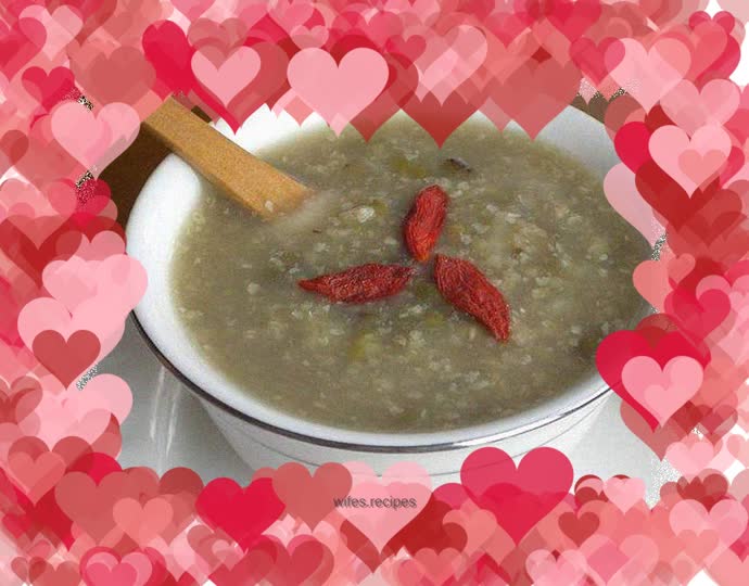 Mung bean and wheat germ porridge