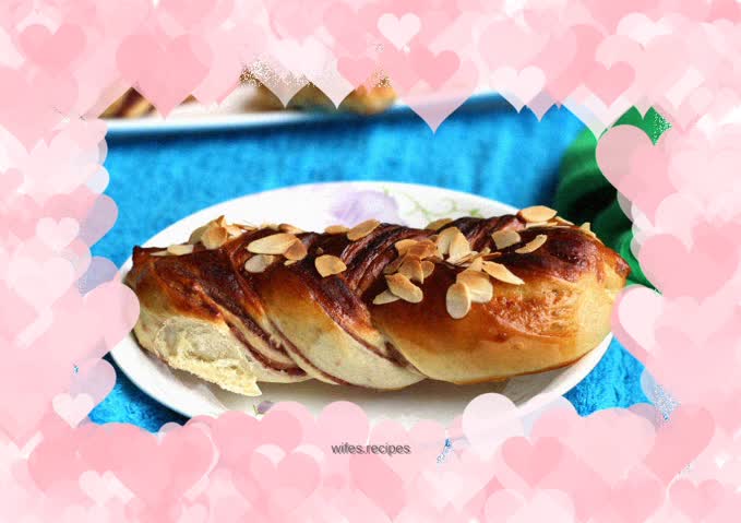 Braided bean paste buns