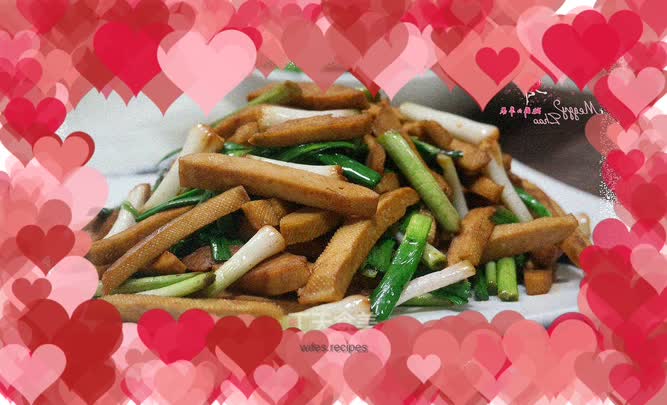 Stir-fried Dried Tofu with Green Garlic