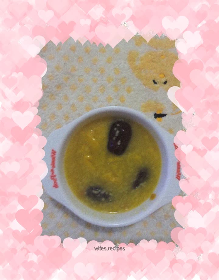 Red dates, pumpkin and millet porridge