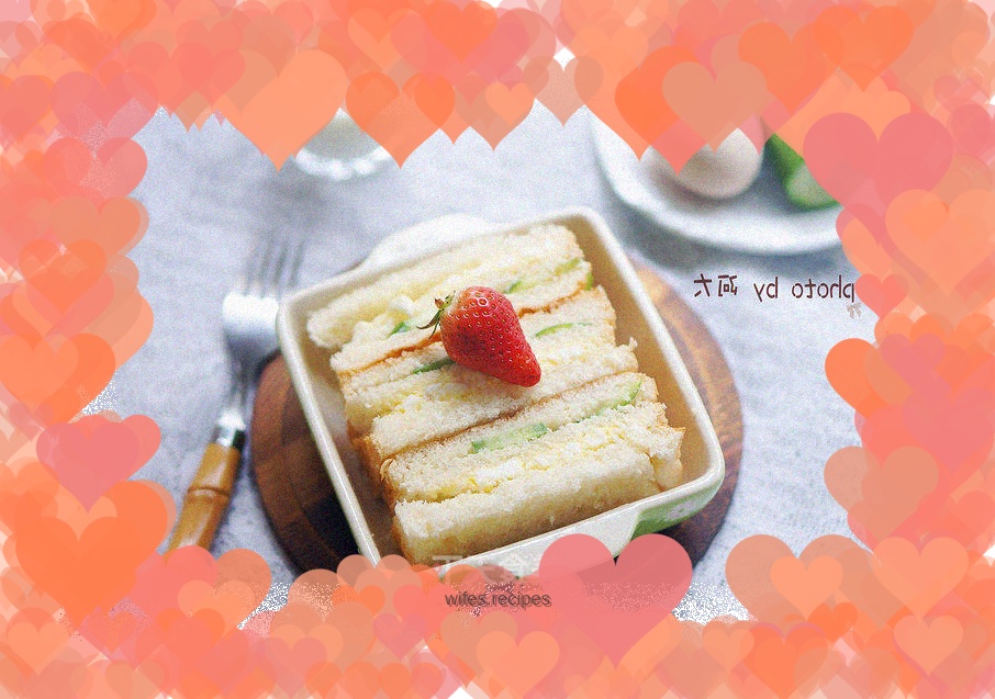 Cucumber and egg sandwich