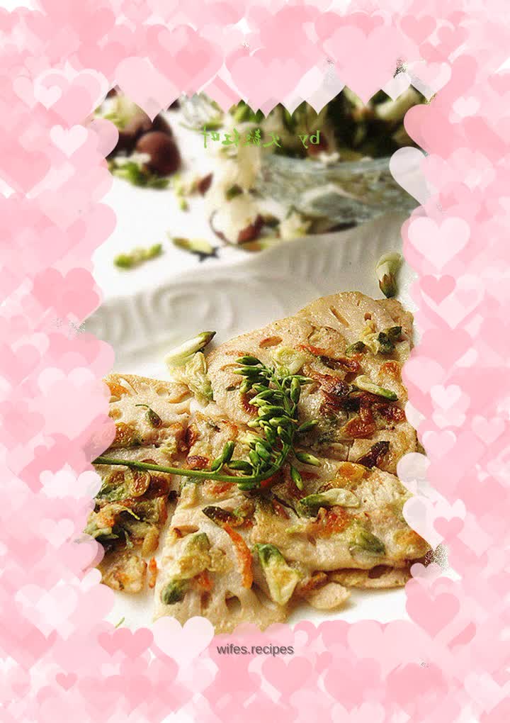 Lotus root and sophora flower pizza