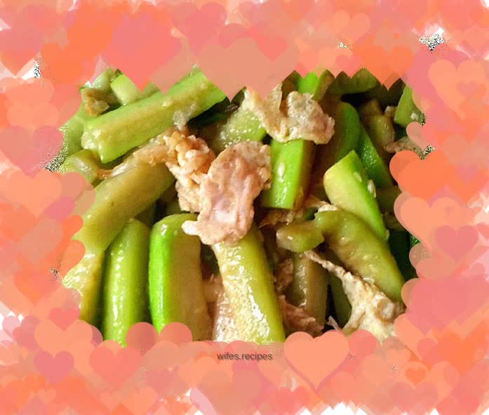 Scrambled eggs with loofah