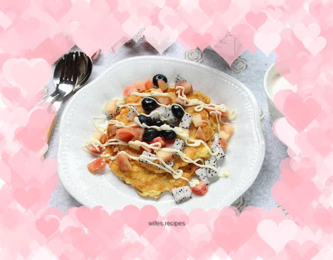 Fruit egg pancake