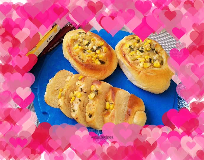 Cheese and meat floss bread