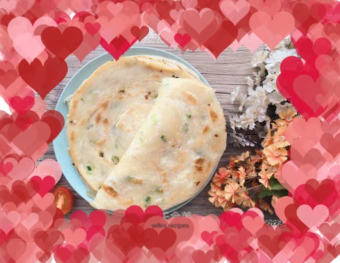 Homemade scallion pancake