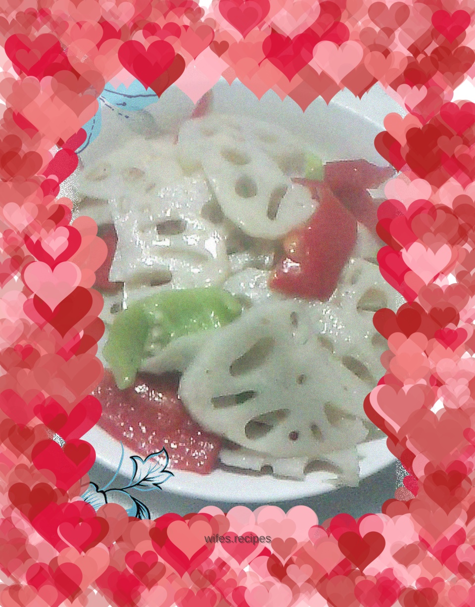 Stir-fried lotus root