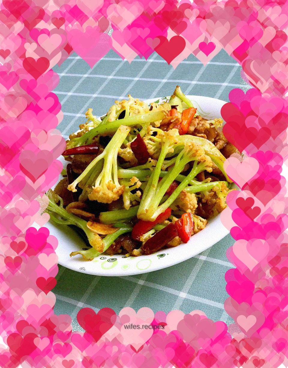 Stir-fried cauliflower