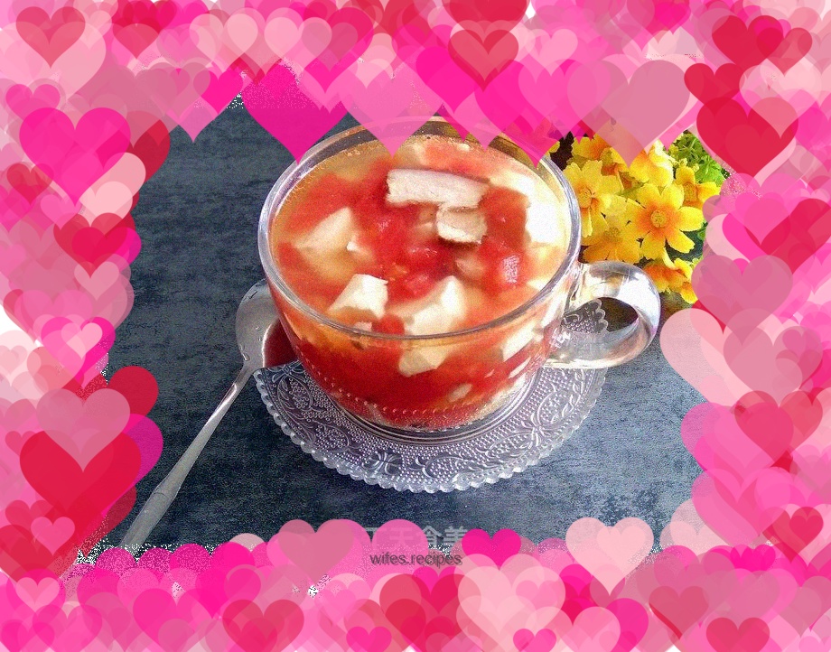 Tomato and tofu soup