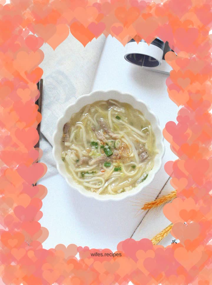 Mustard mustard pork noodles