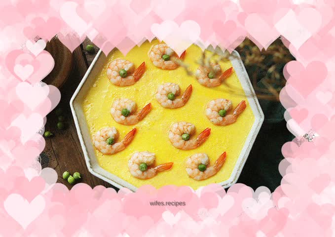 Jade Shrimp Steamed Egg