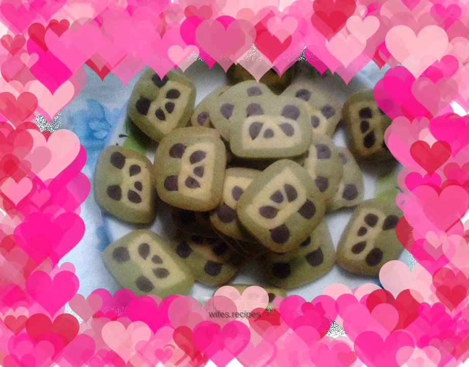 Colorful panda cookies