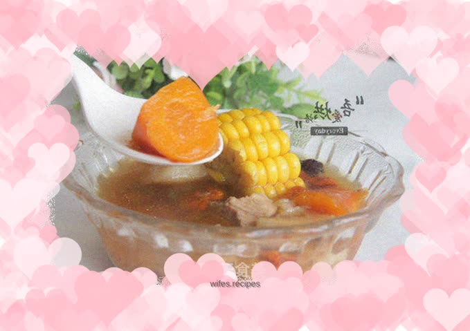 Yam and corn lean meat soup