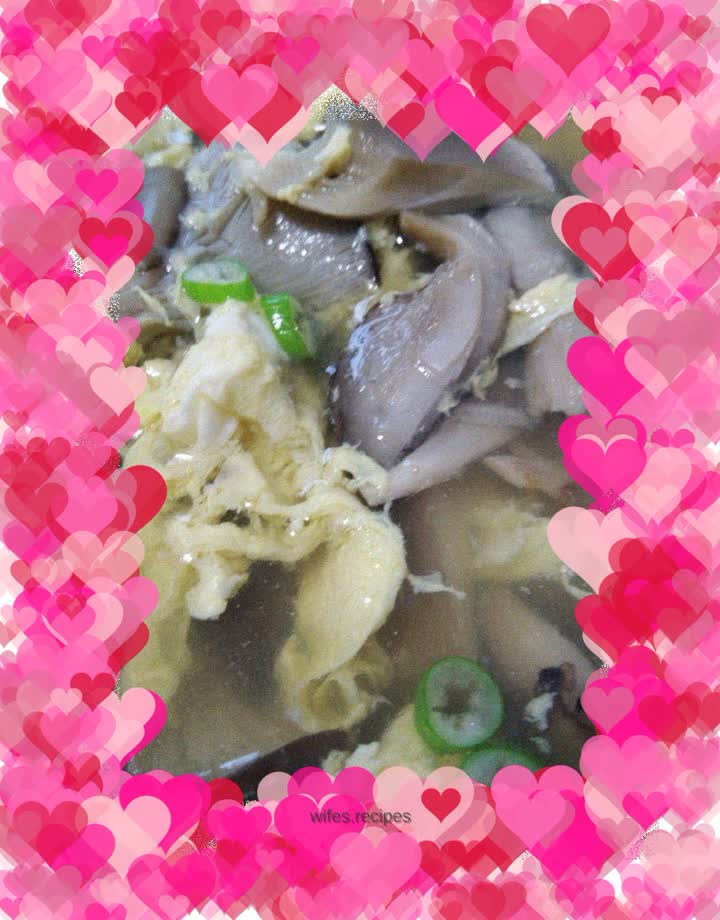 Mushroom egg soup