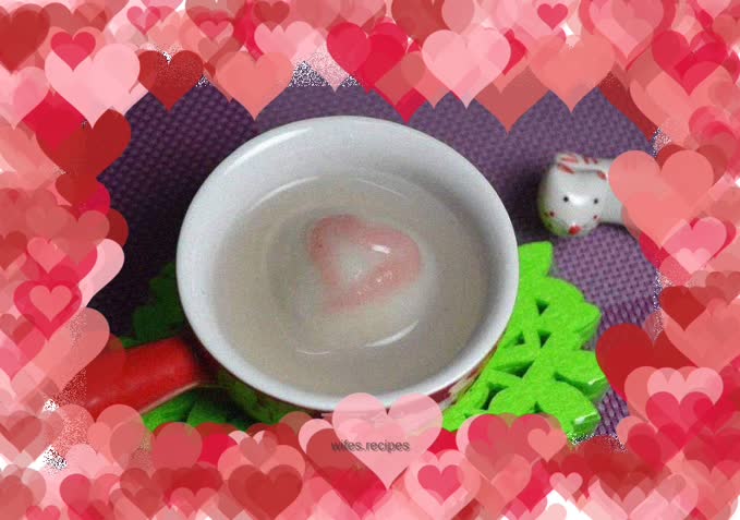 Love rose glutinous rice balls