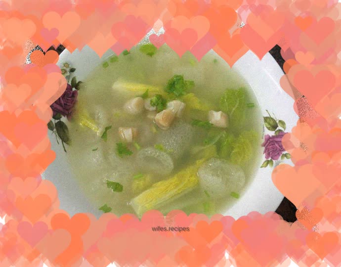 Scallops, Bamboo Piper and Boiled Baby Cabbage