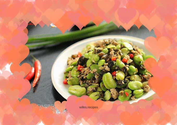 [Hubei] Stir-fried broad beans and rice with minced meat and pickled vegetables