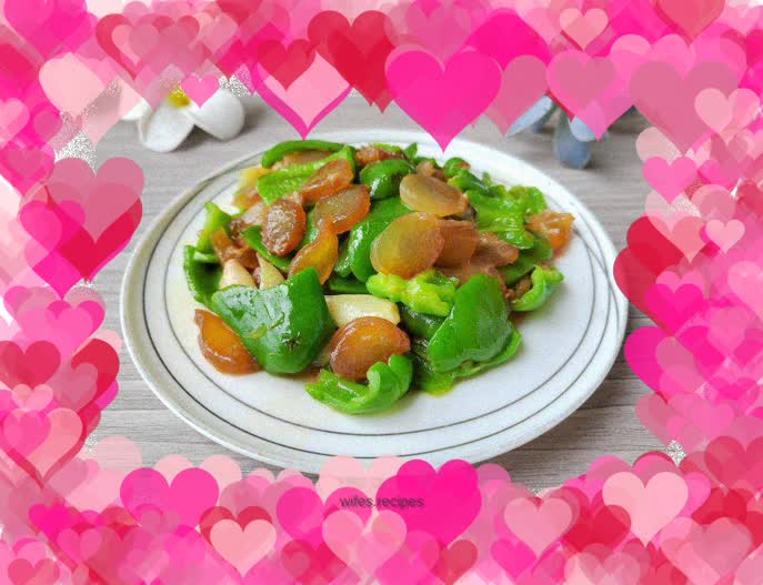 Stir-fried beef tendon with green pepper