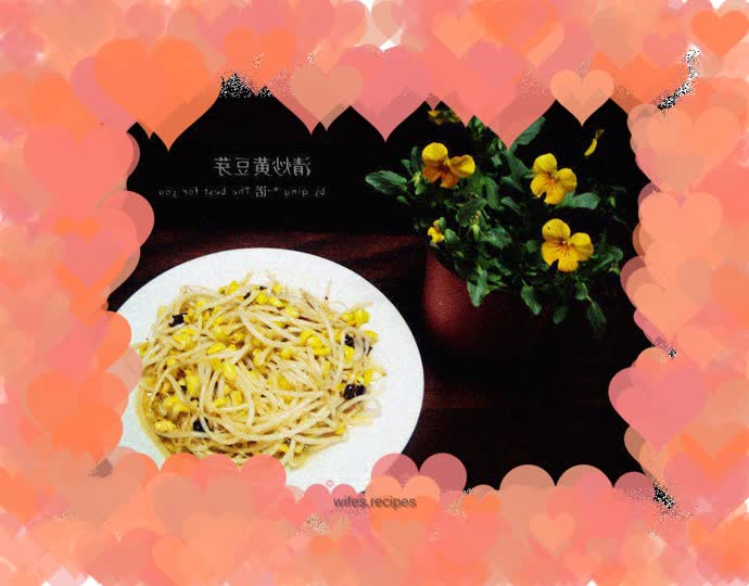 Stir-fried soybean sprouts