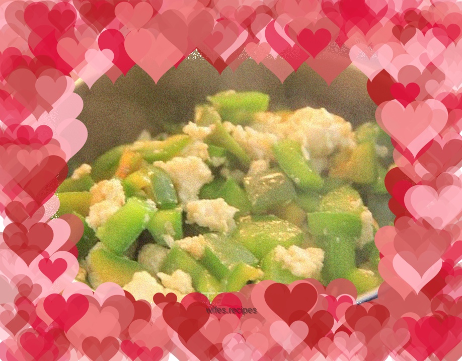 Salted egg whites and green peppers