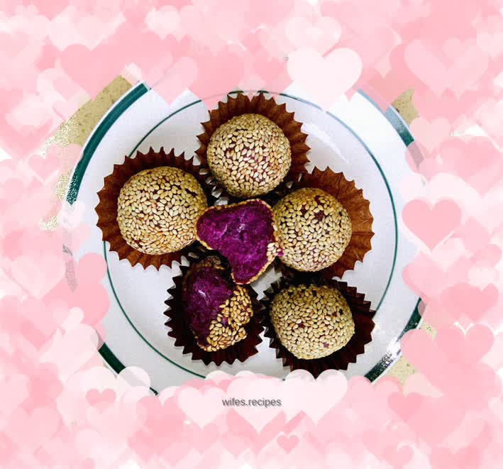 Sesame and Purple Sweet Potato Balls