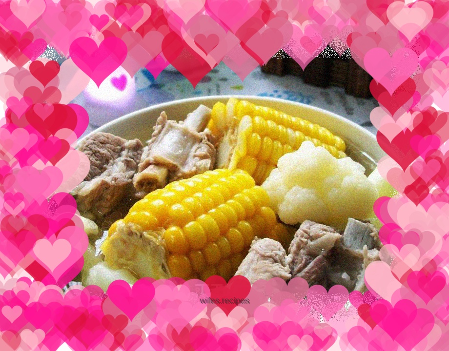 Corn braised pork ribs