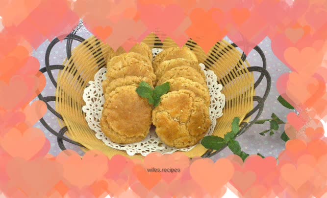 Sesame and peach cake