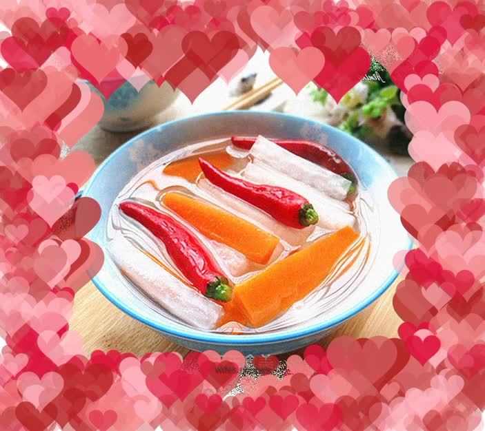 Hot and sour radish---an appetizer