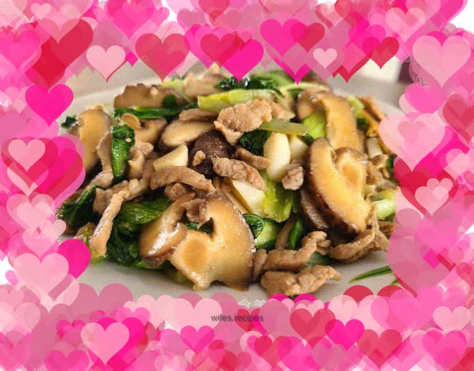 Stir-fried Shredded Pork with Cauliflower and Mushrooms