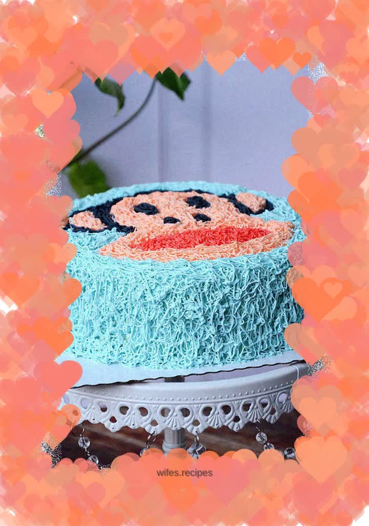 【Big Mouth Monkey Cake】---Cute Cartoon Cake (1)