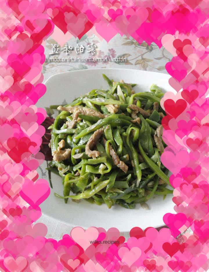 Stir-fried pork with shredded beans
