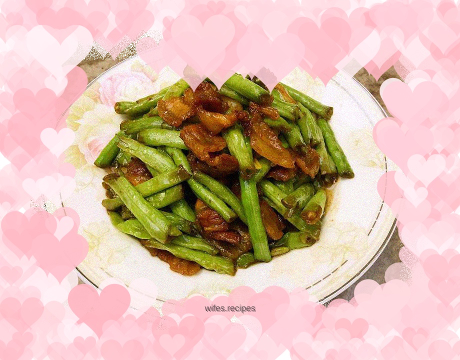 Stir-fried Pork Belly and Beans