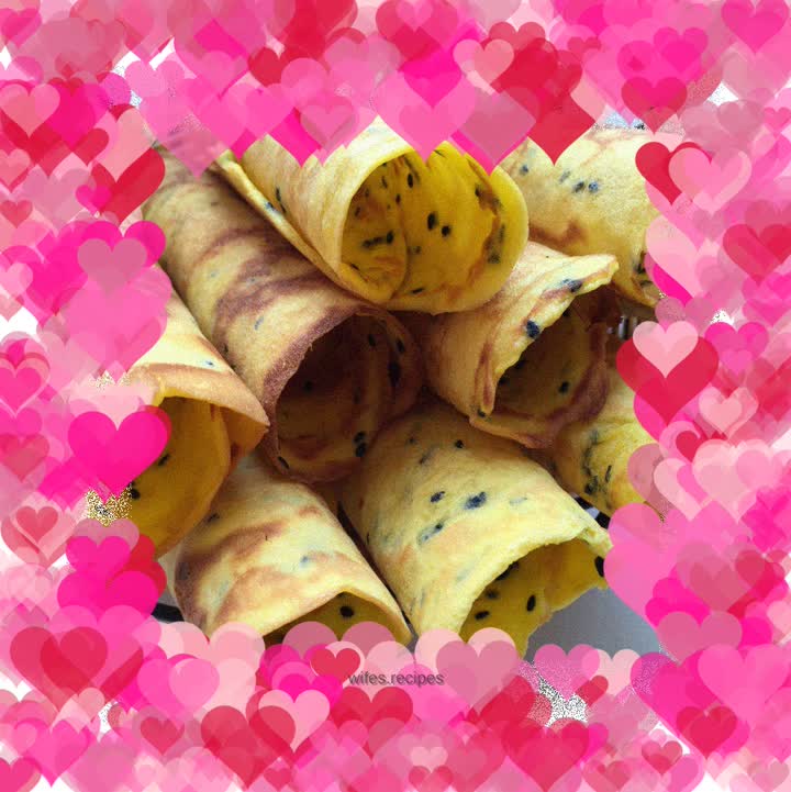 Pan sesame egg roll
