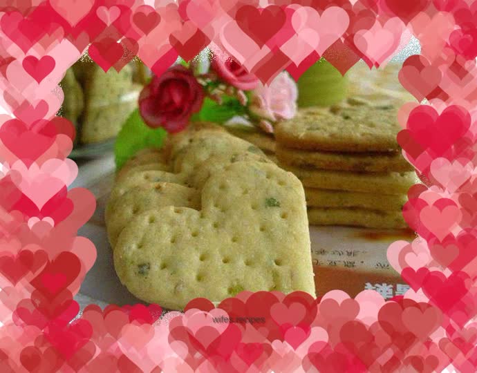 Sesame and green onion love cookies