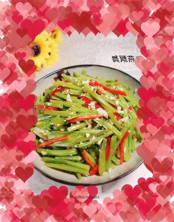 Refreshing little cold dish--------【Cold water spinach stems】