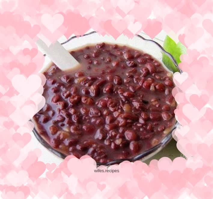 Rock sugar red bean soup