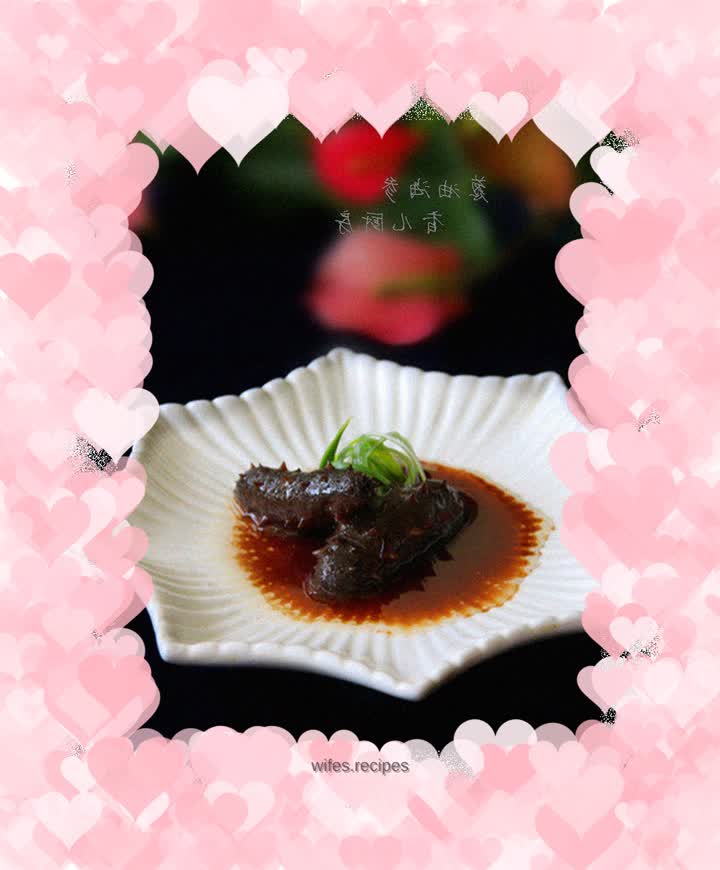 Scallion oil and sea cucumber