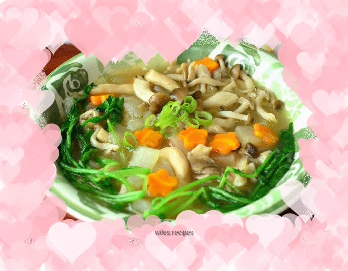 【Henan】Stew mushrooms and vegetables in soup