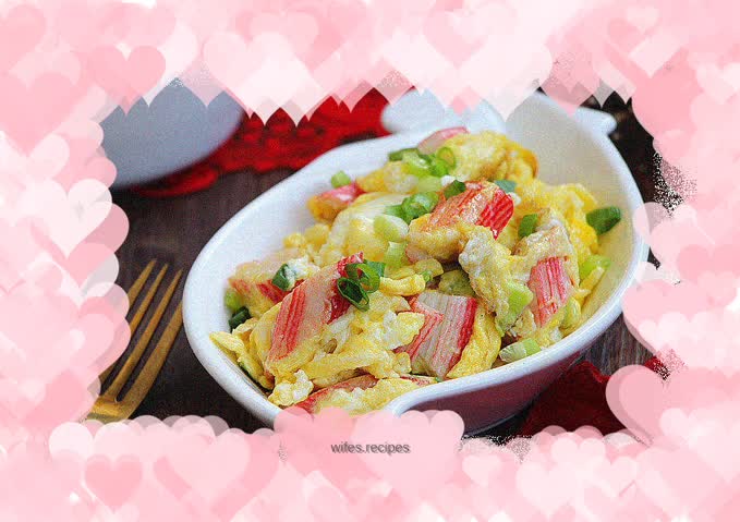 Crab fillet and smooth egg