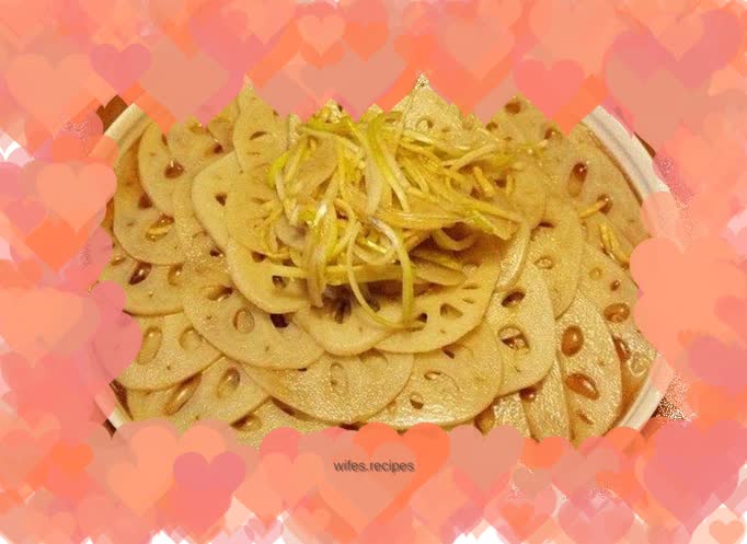 Cold lotus root slices