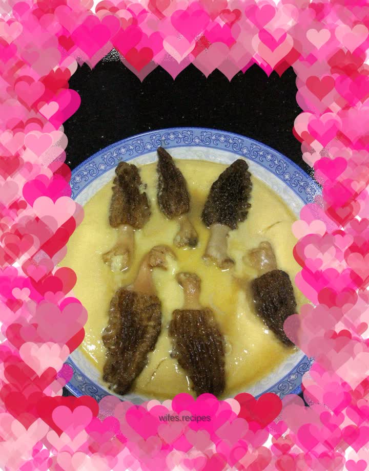 Steamed Fresh Morels Custard