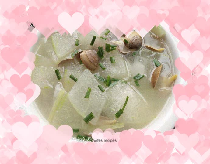 Yellow clam and winter melon soup